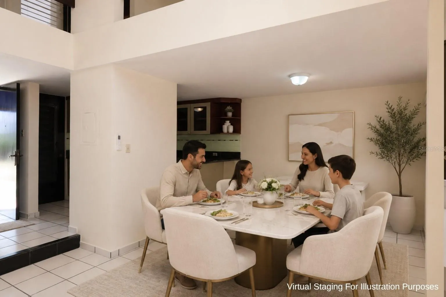 Virtual staging for illustration purposes