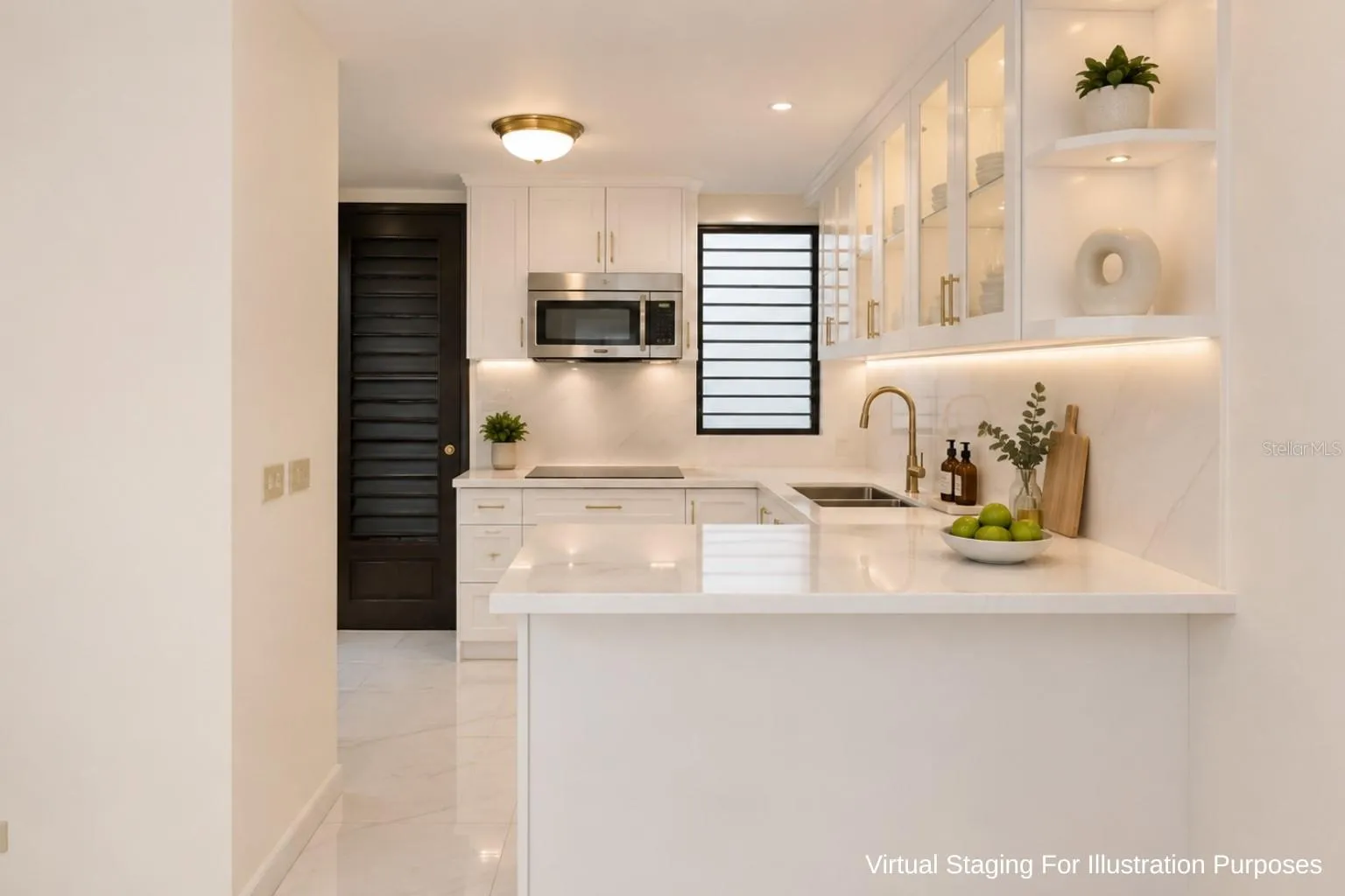 Virtual staging for illustration purposes