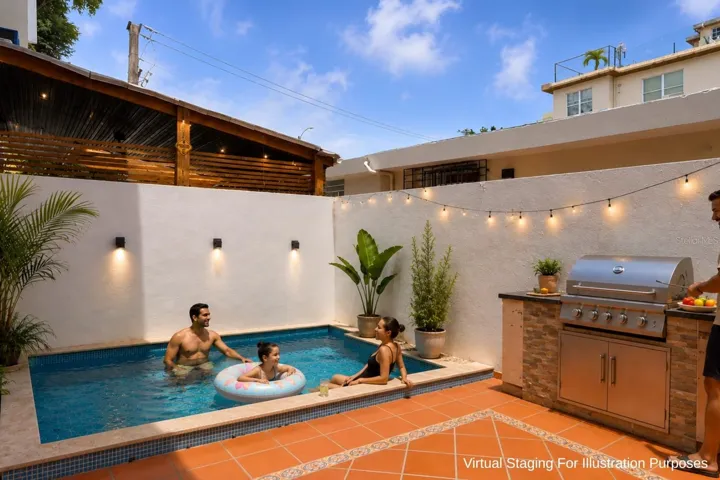 Virtual staging for illustration purposes