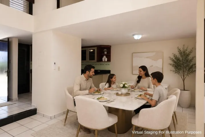 Virtual staging for illustration purposes