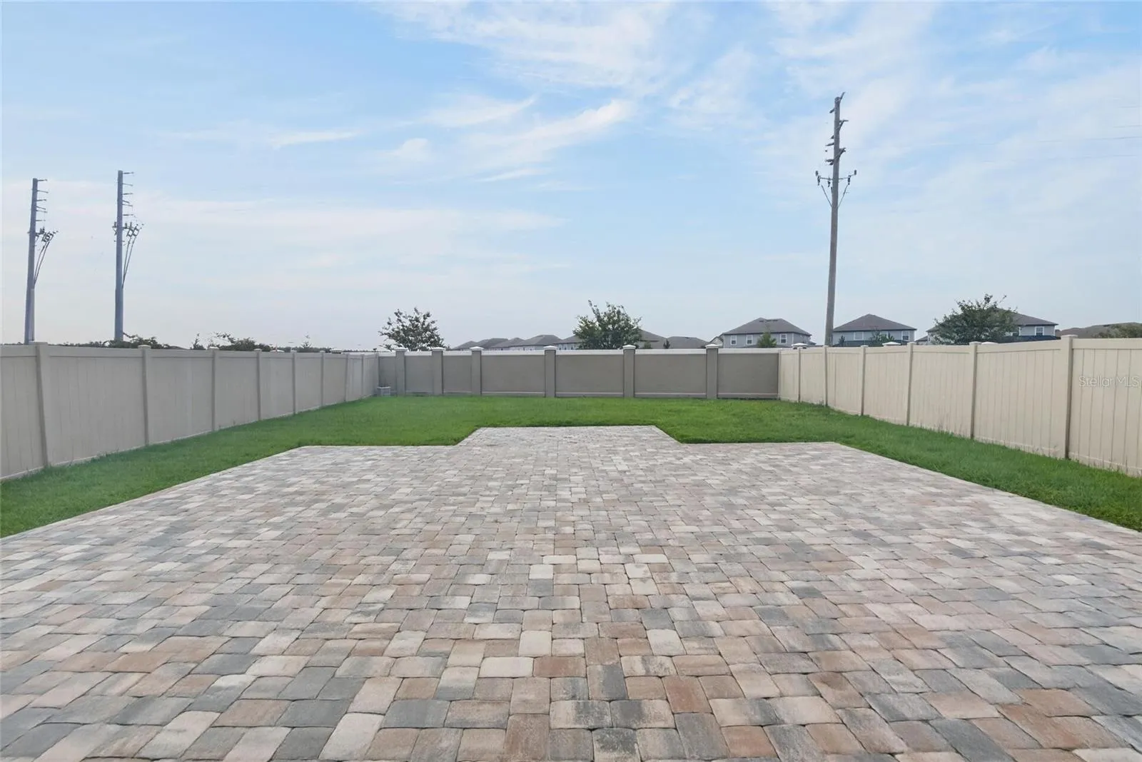 Outside Backyard Paver Patio