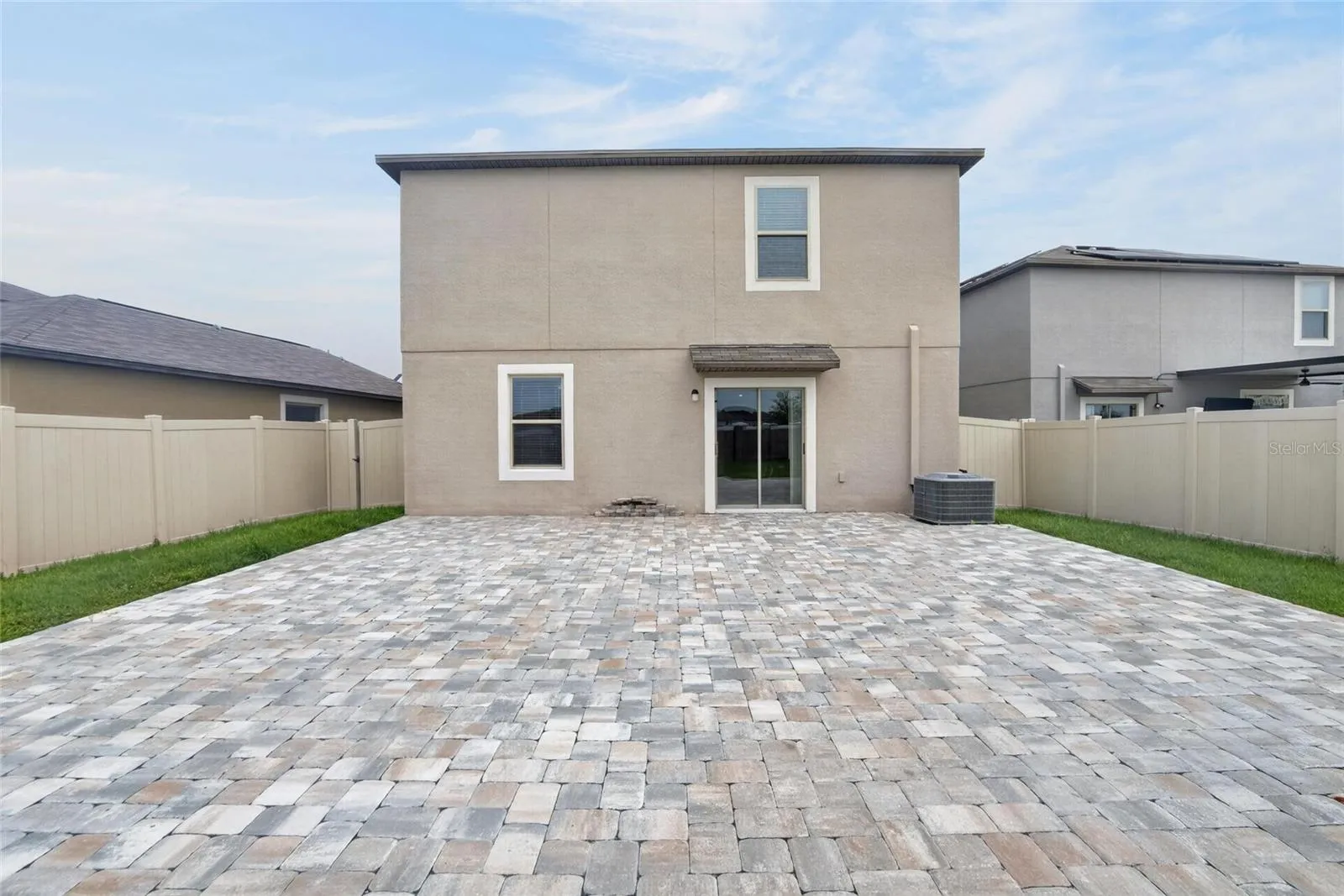Outside Backyard Paver Patio