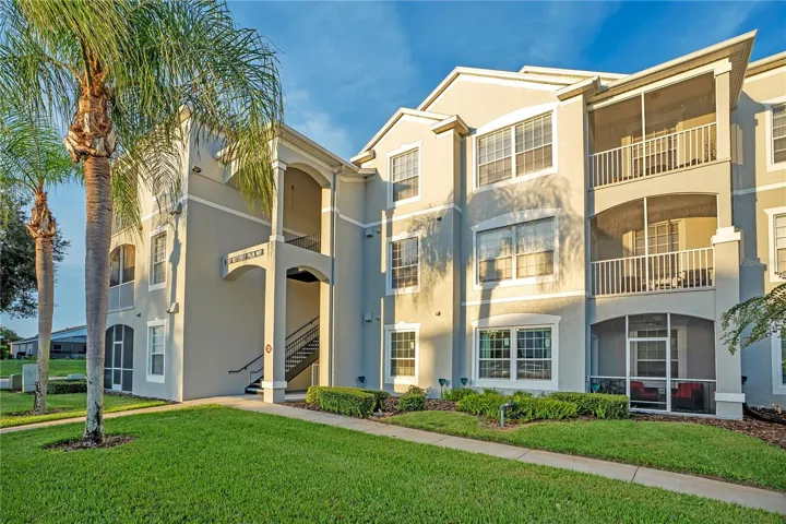 Exterior of the fully furnished first floor condo at 2307 Butterfly Palm Way in Kissimmee, Florida