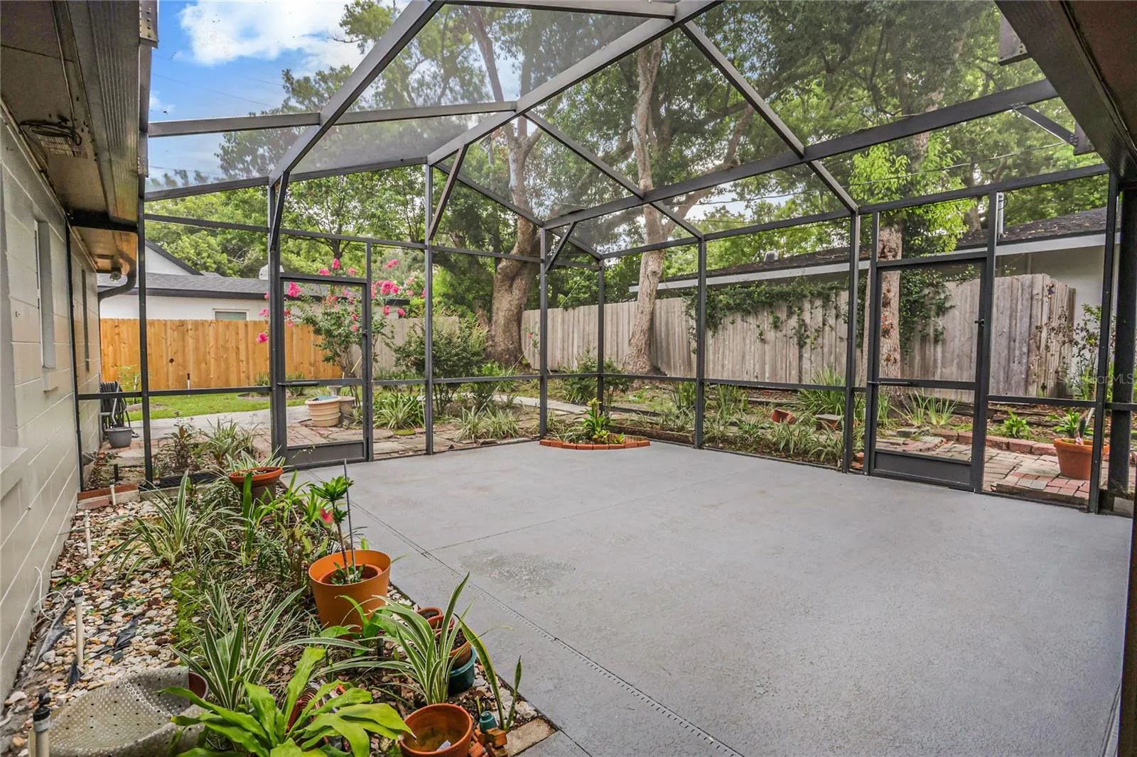 Peaceful - tranquil - private screened patio for year round enjoyment.