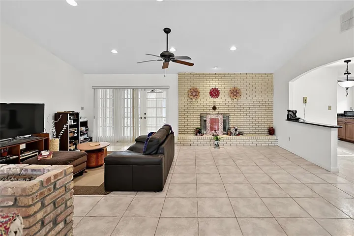 Enjoy the wood burning fireplace from many rooms in the home.