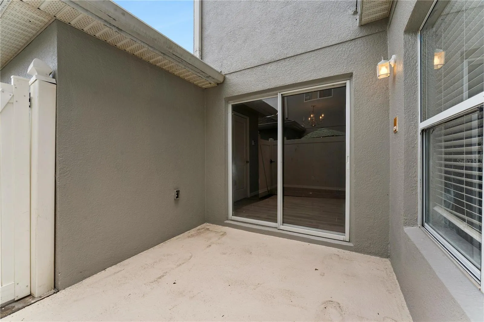 Enclosed private patio