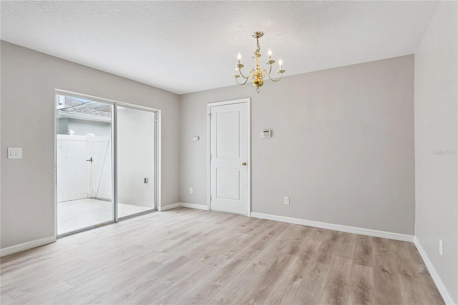 Dining room opens to the private couryard
