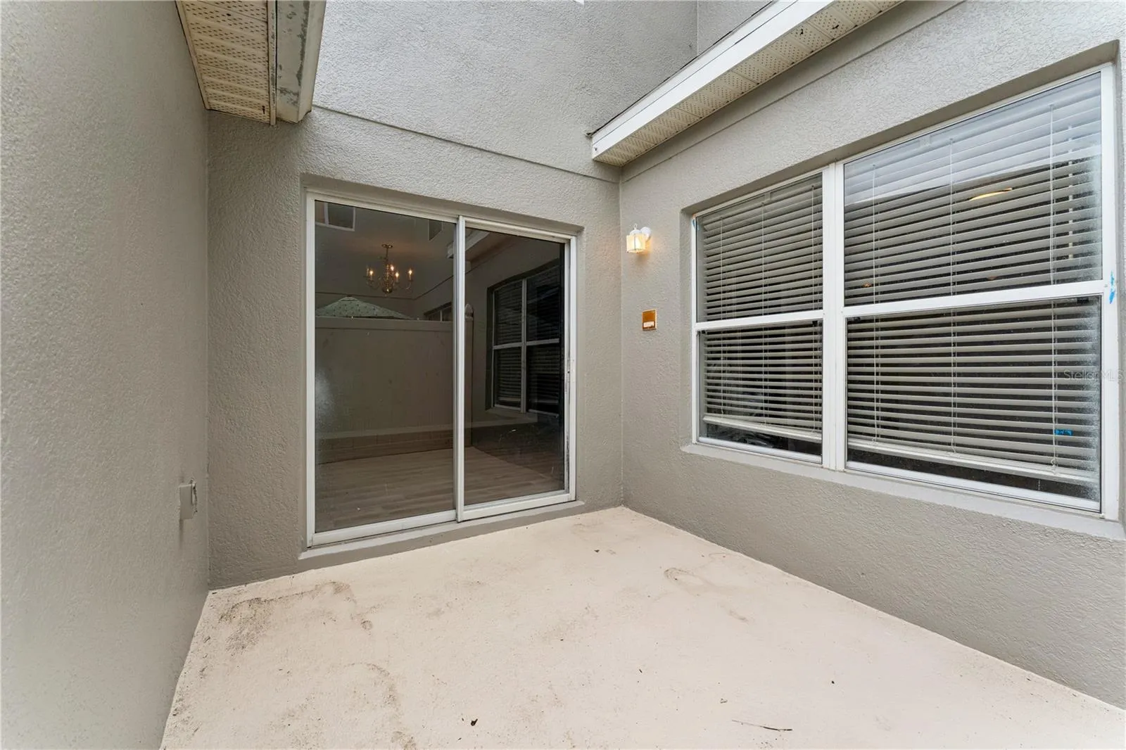 Enclosed private patio