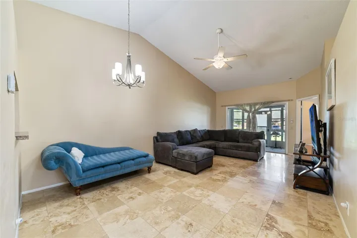 Spacious Living-Dining combo with gorgeous tile floors