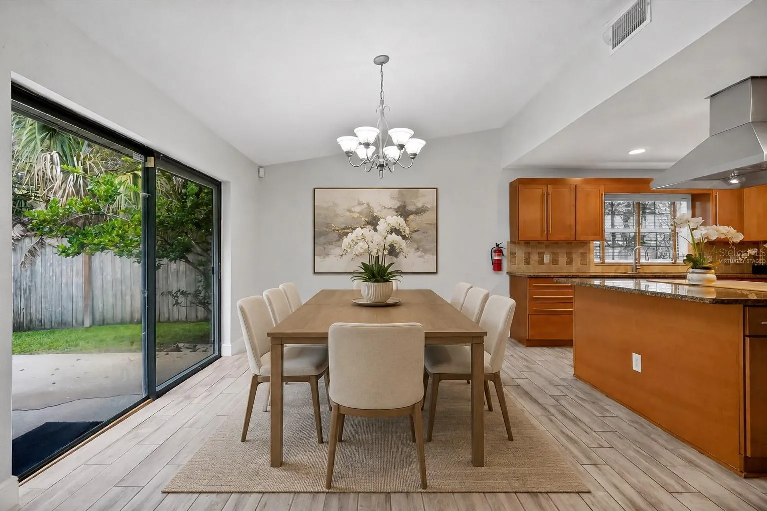 Dining room virtually staged