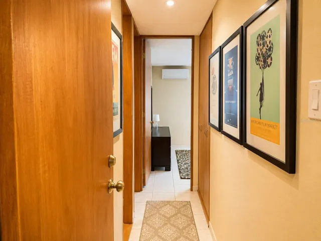 hallway to the bedrooms and bathroom