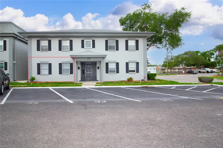 Front entrance showing parking spot #33