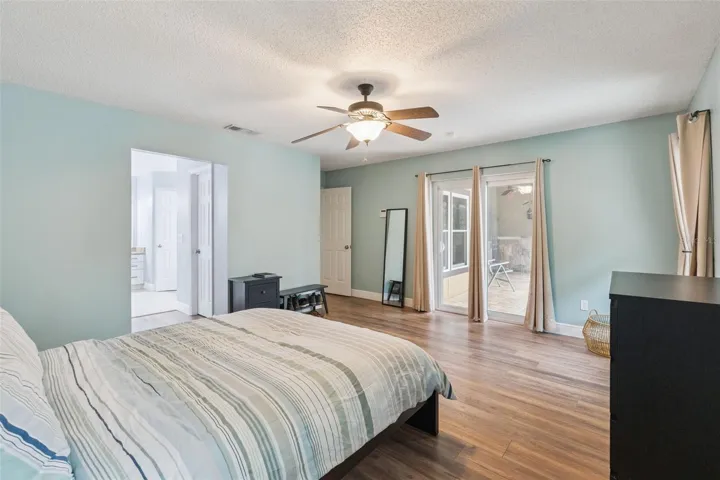 Double walk-in closets as you enter the primary bath.