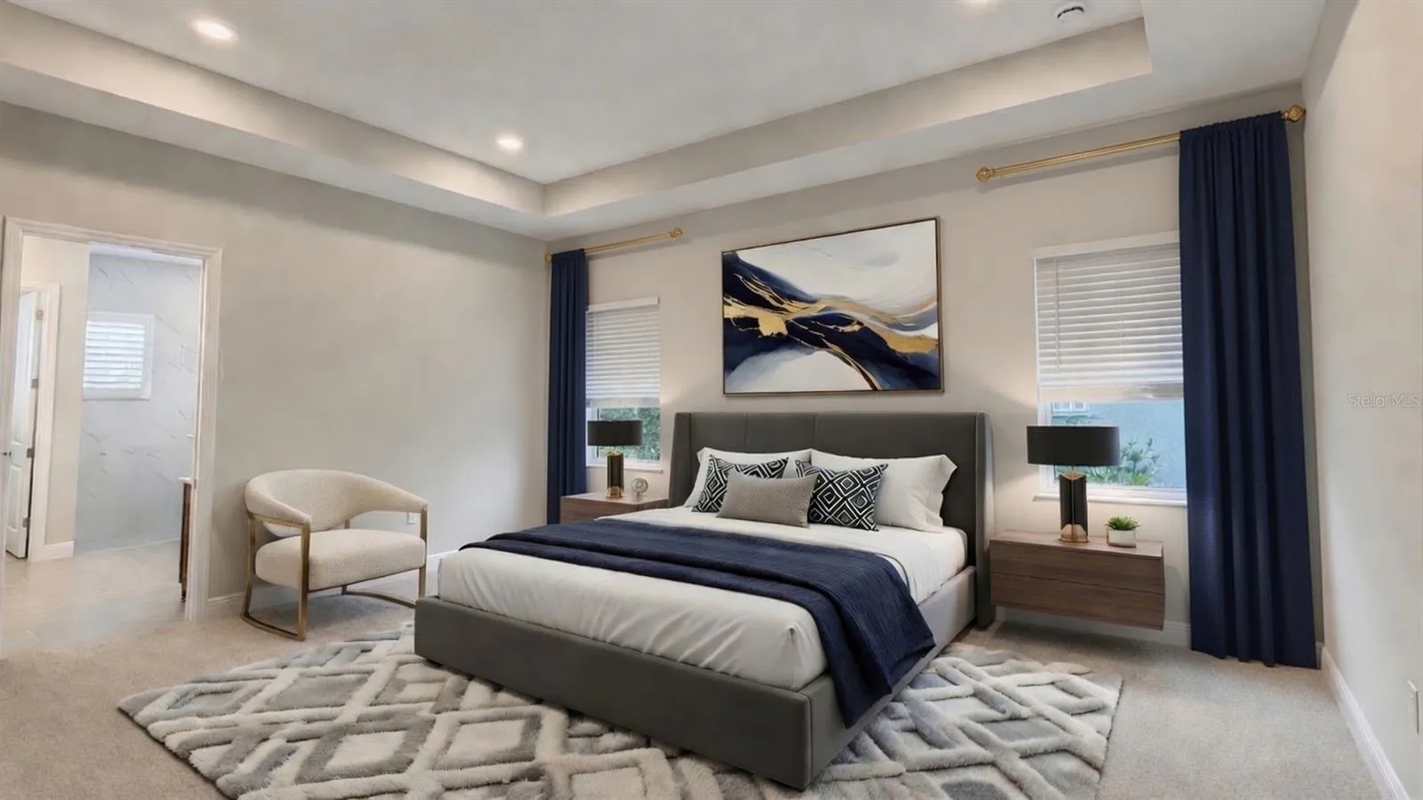Primary Suite Furnishings Digitally Enhanced