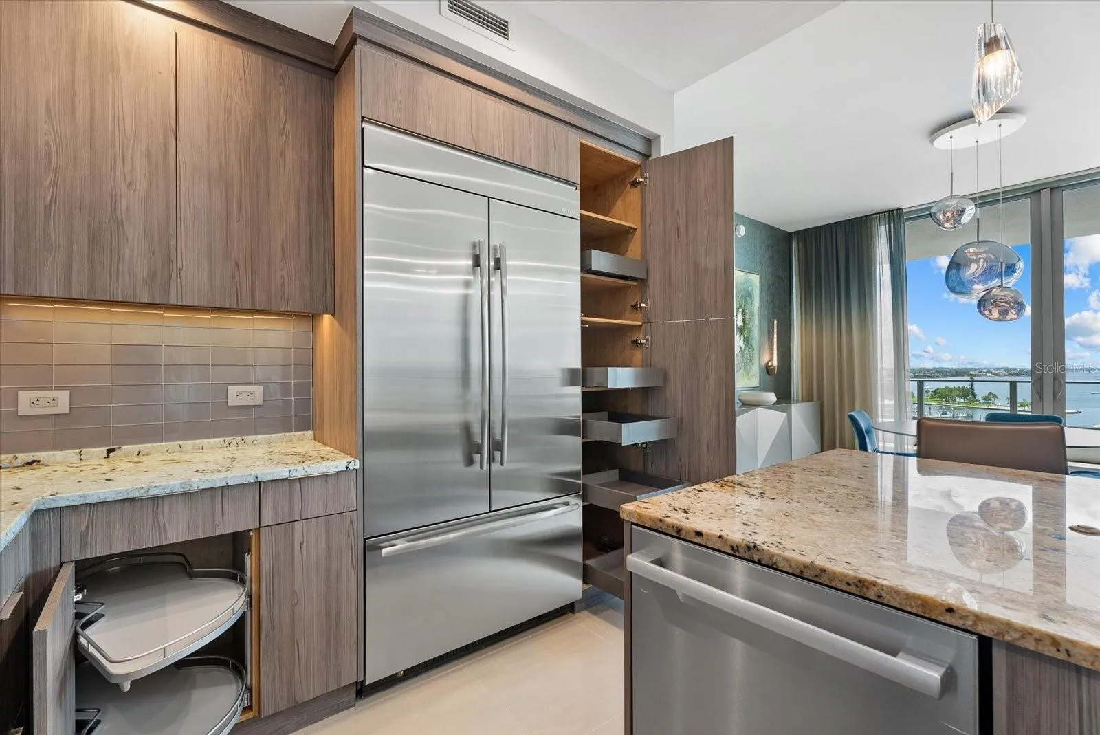 Built-ins and pull-outs for convenience