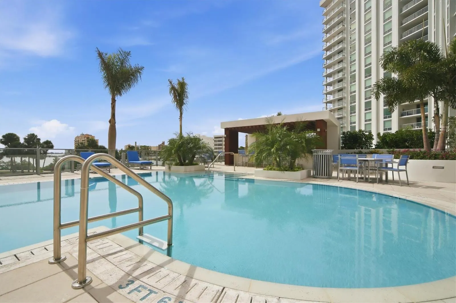 Sparkling saltwater pool