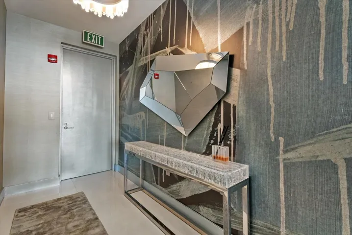 Elevator delivers you to your foyer