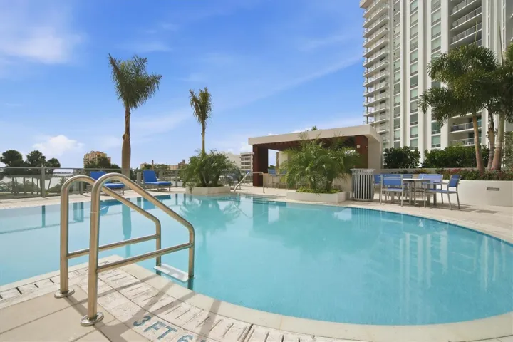 Sparkling saltwater pool
