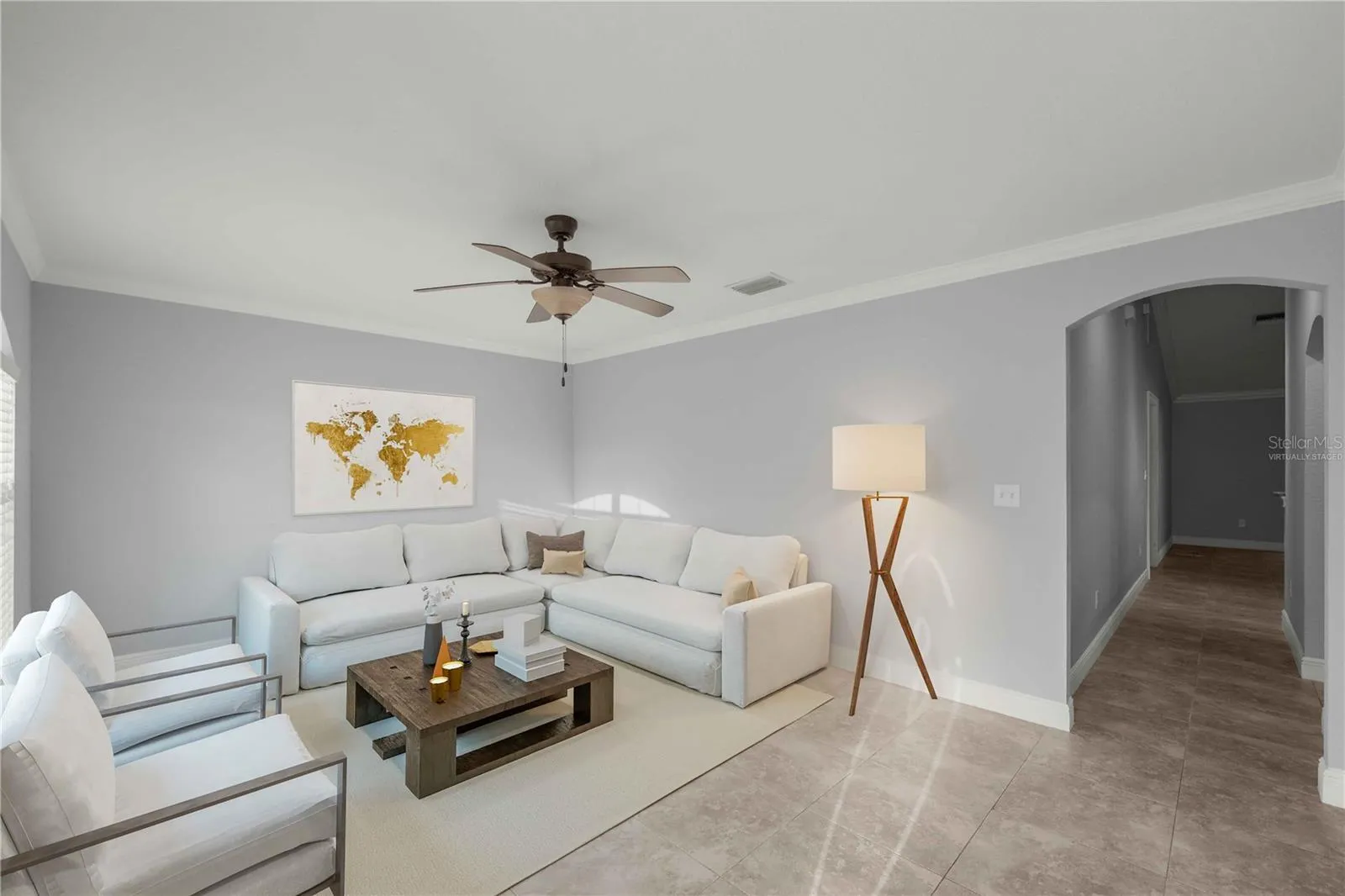 Family Room-Virtually Staged