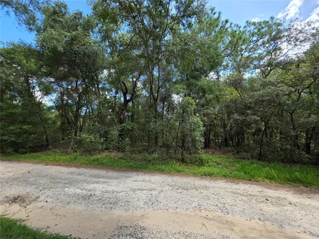 The lot is just off the paved road. There are 4 houses on the street that are very nice homes.