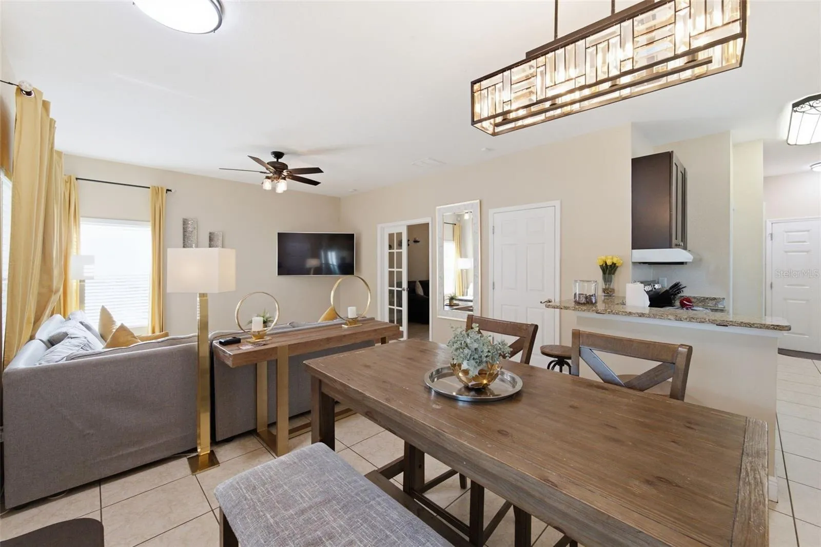 Living Room and Dining Room