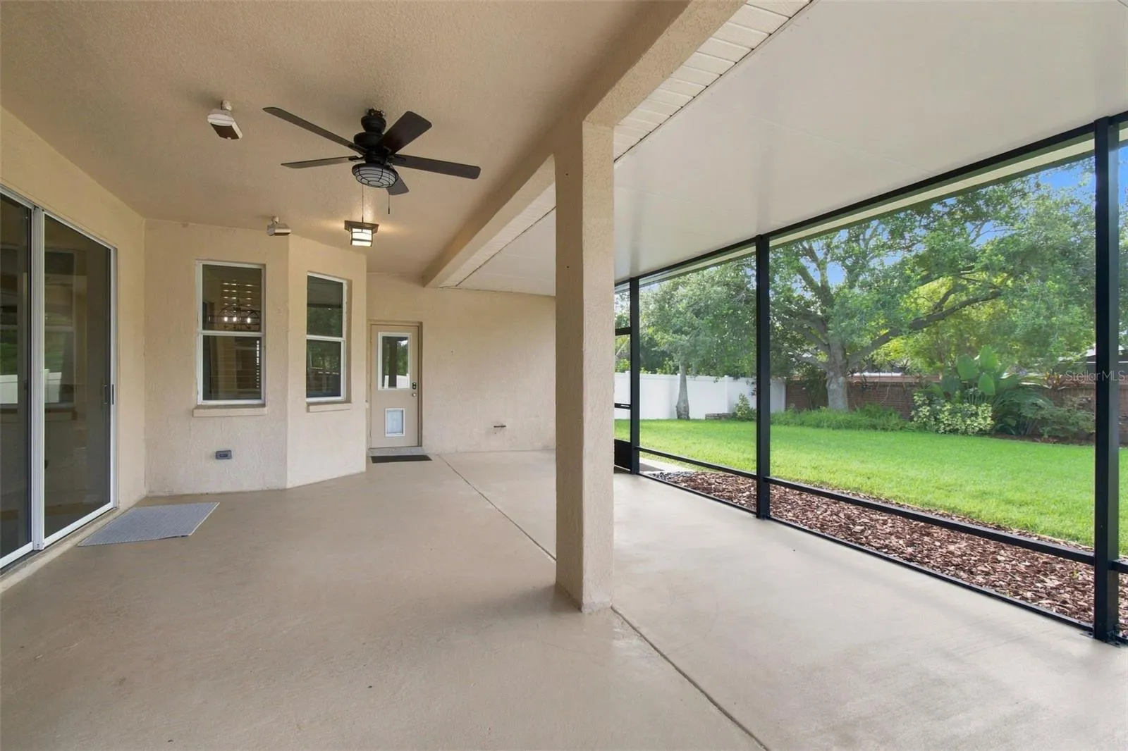 32' screened lanai was added in 2020.  New light/fan August 2026