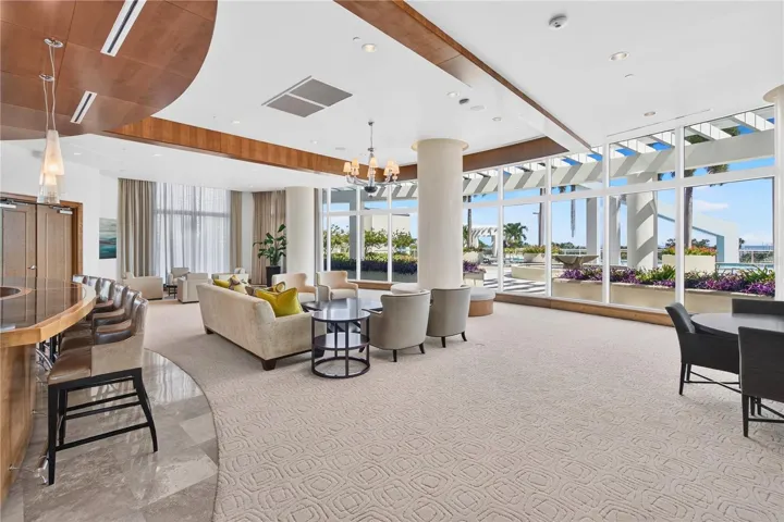 Community Entertaining Room with Bar &amp; Catering Kitchen