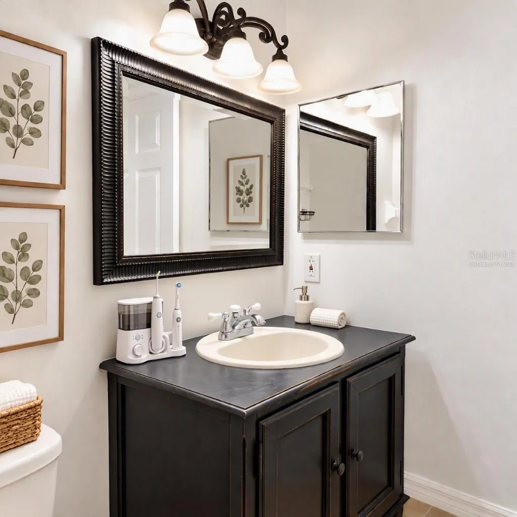 Virtually Staged guest bathroom sink