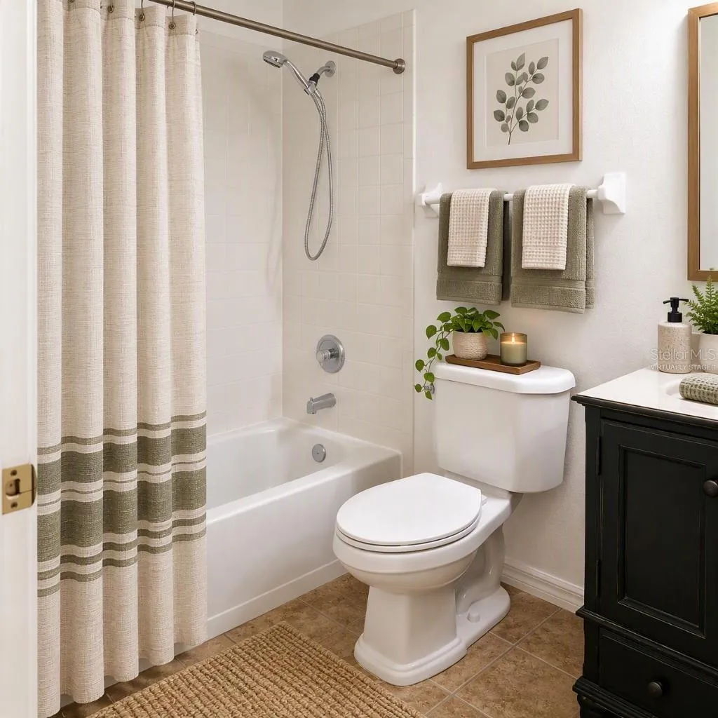 Virtually Staged guest bathroom