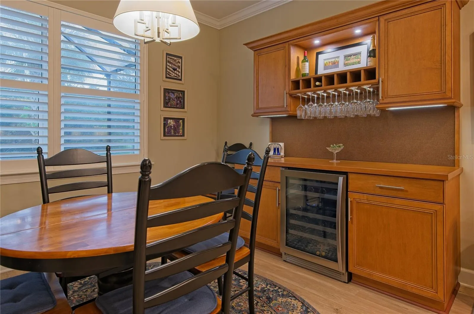 Built in Cabinet and wine frig area
