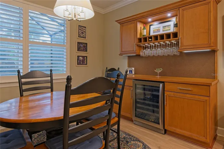 Built in Cabinet and wine frig area