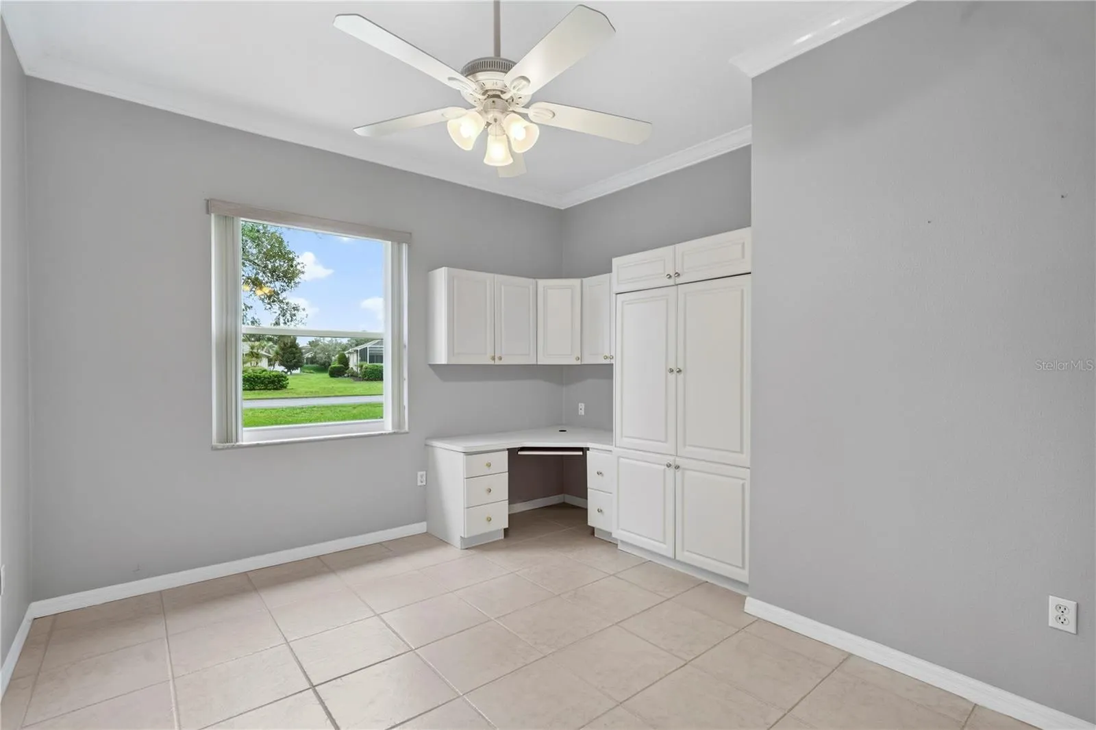 BEDROOM #2 / can be used as an OFFICE/DEN TILE FLOOR, DOUBLE DOORS