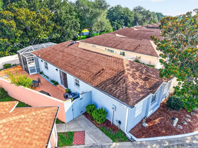 Aerial Side Elevation with PRIVATE Courtyard and ROOM FOR A POOL!