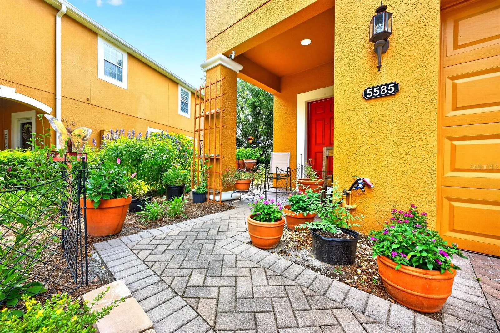 Covered front entry.