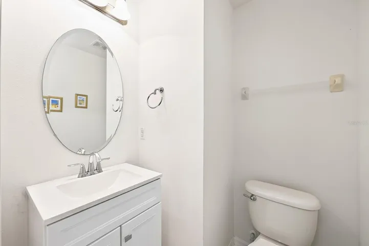 Convenient main floor half bath.