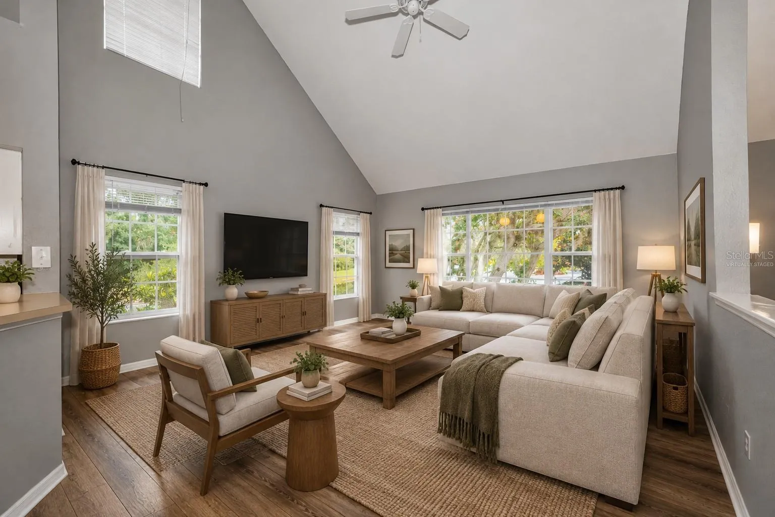 Virtually Staged Living Room