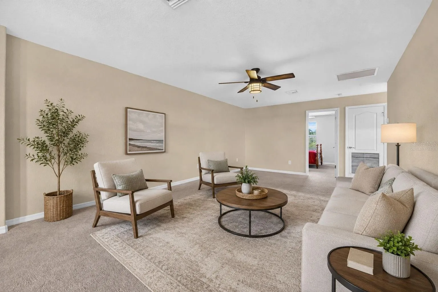 Main house upstairs living room, Virtually staged
