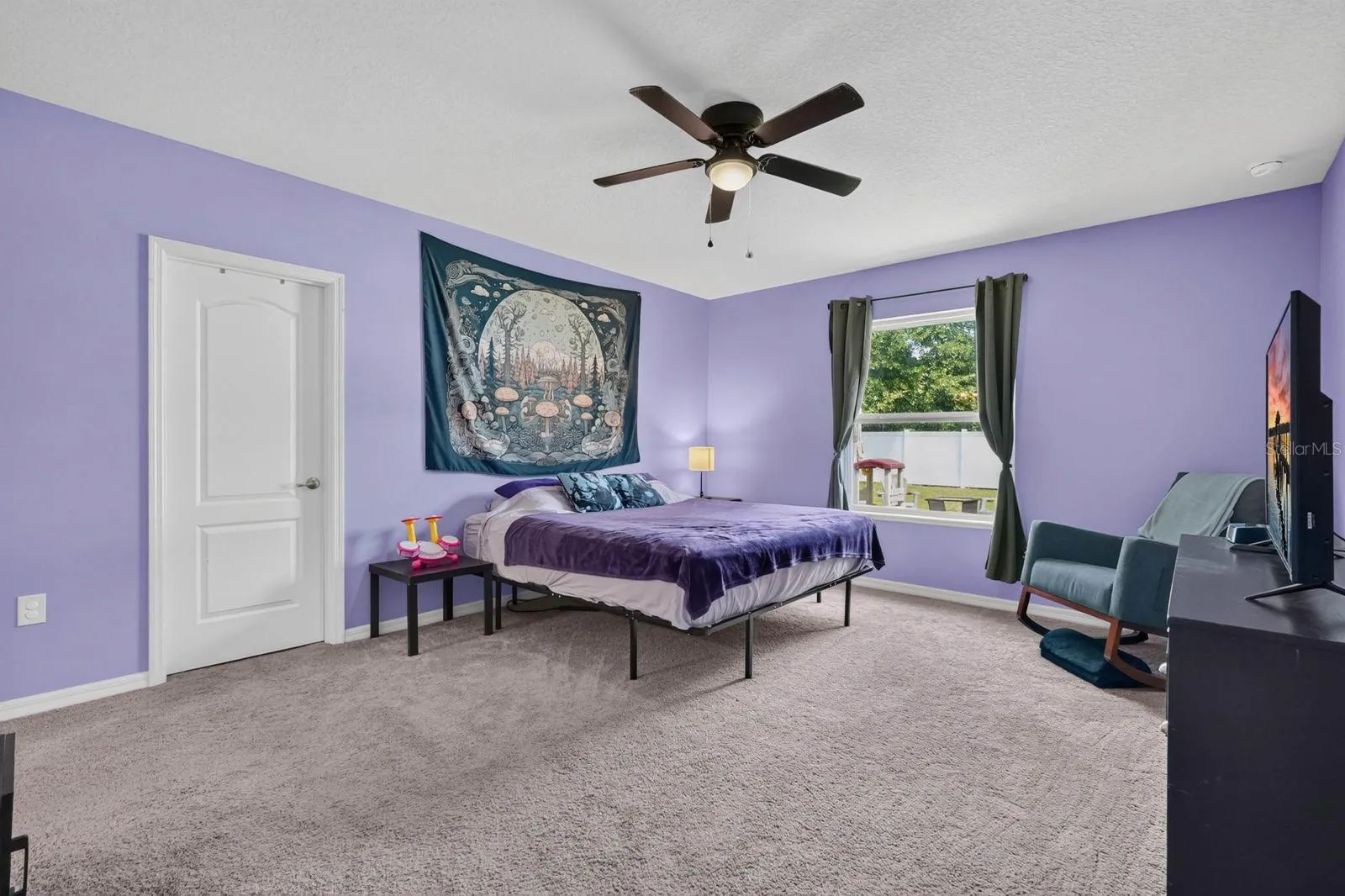 Primary bedroom is spacious