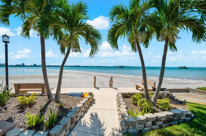 Your entry to the beautiful sands of the private beach area
