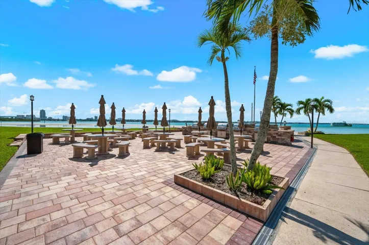 Large Picnic tables at the grill area