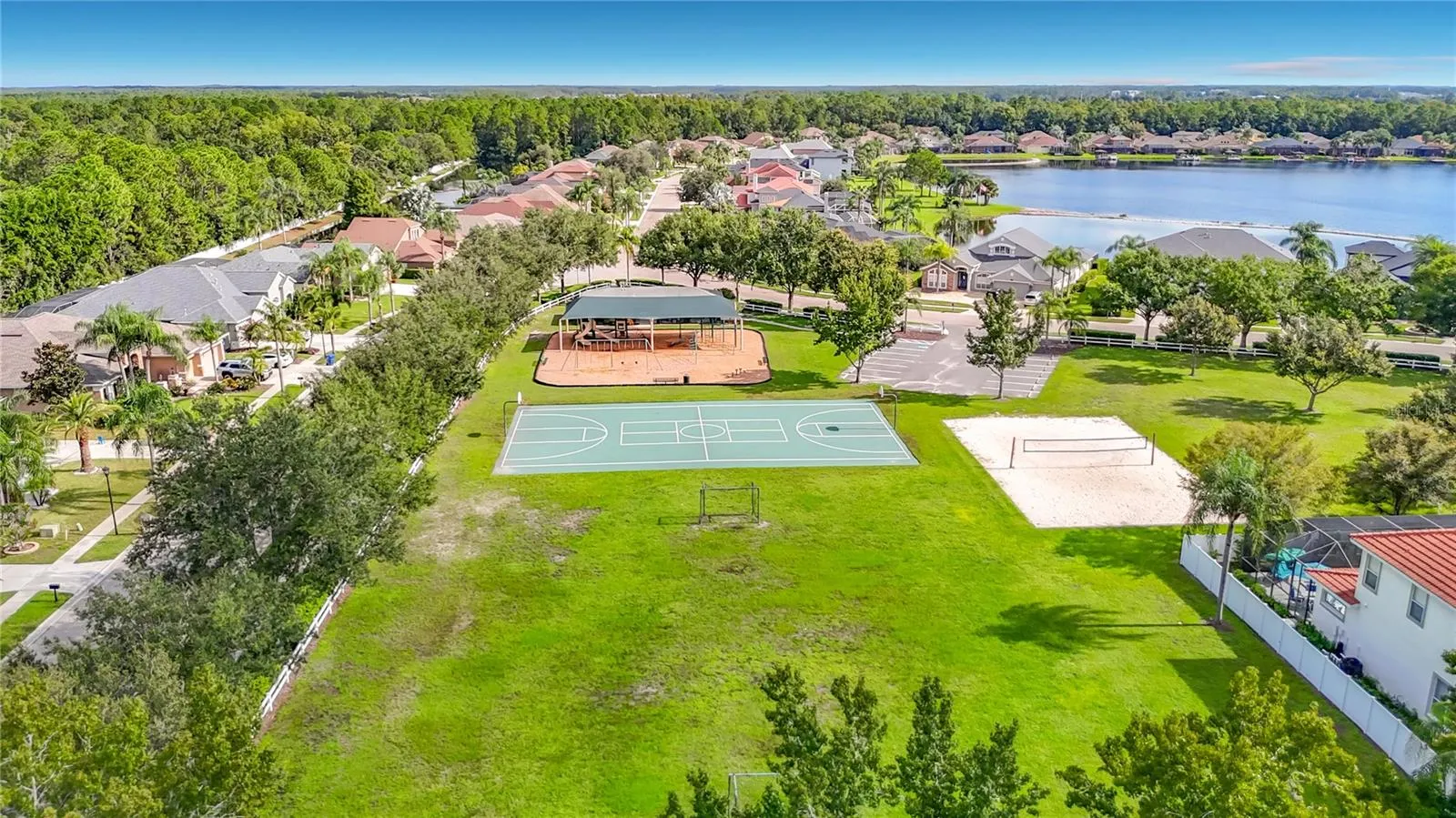 Arial view of the amenities