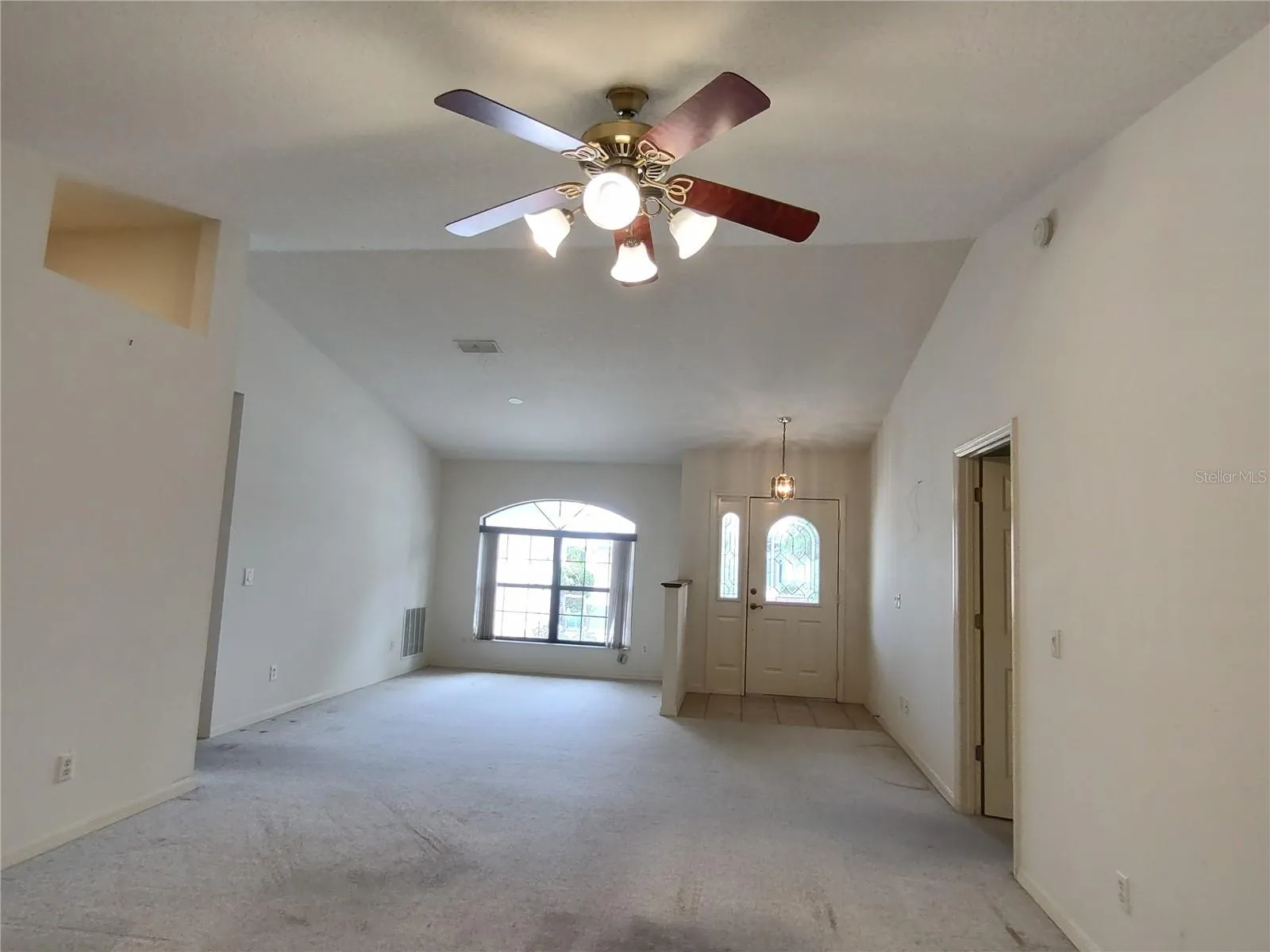 Living room with dining area or sitting room area