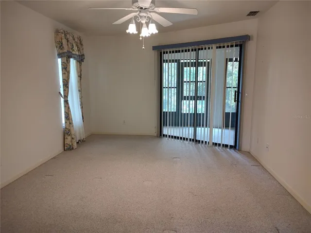 Bedroom opens to porch