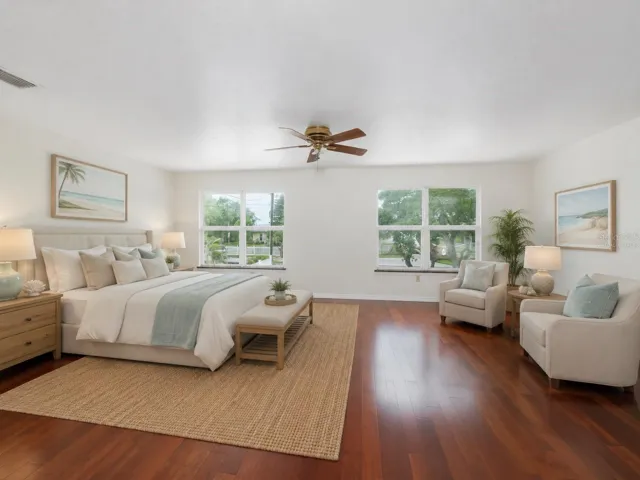 Virtually Staged Master bedroom