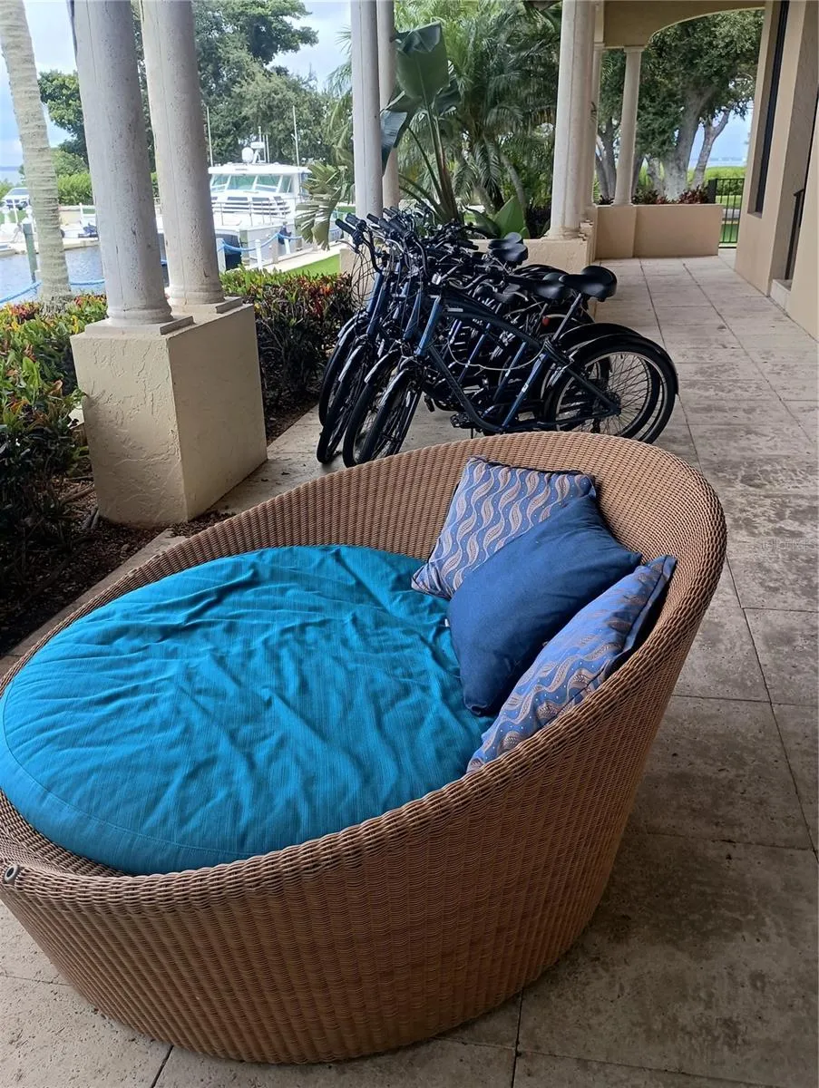 Bikes and outdoor lounge