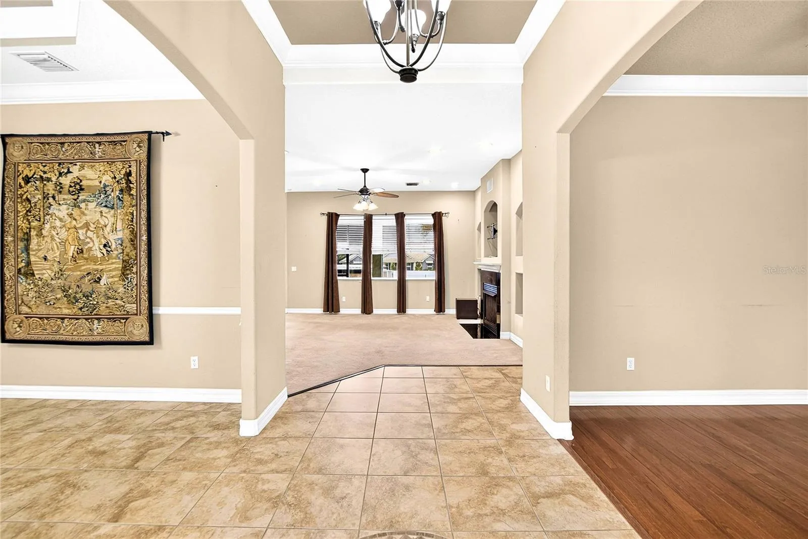 DINING ROOM TO LEFT, LIVING ROOM TO RIGHT