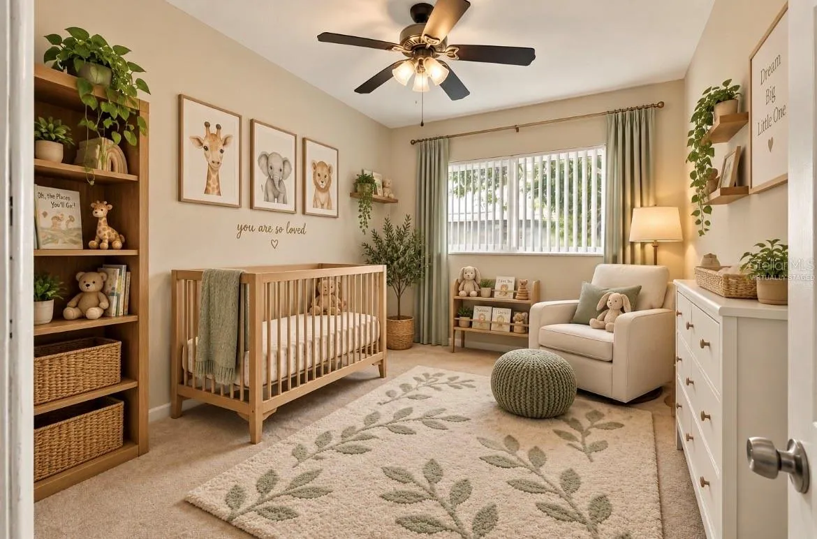 VIRTUALLY STAGED TO SHOW POTENTIAL: 4th Bedroom (Being used as Office) 10X9