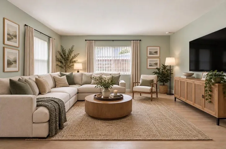 VIRTUALLY STAGED TO SHOW POTENTIAL: Living Room 16X15