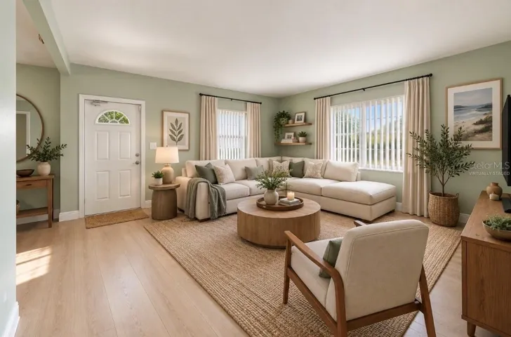 VIRTUALLY STAGED TO SHOW POTENTIAL: Living Room 16X15