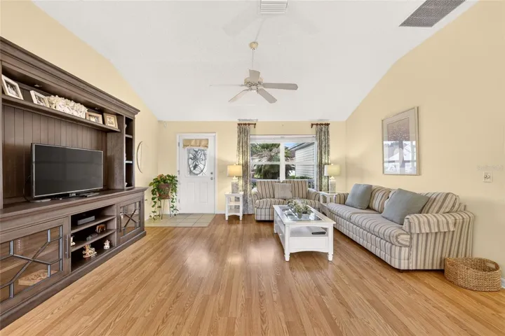 Living Room with Ceiling Fan